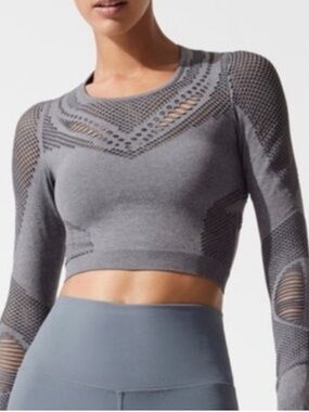 Alo Cropped Siren Long Sleeve Top